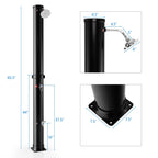 7.2 Feet Solar-Heated Outdoor Shower with Free-Rotating Shower Head