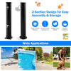 7.2 Feet Solar-Heated Outdoor Shower with Free-Rotating Shower Head