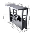 Blaze 108-Inch 6-Burner 85K BTU Deluxe Stainless Steel Liquid Propane Outdoor Kitchen Grill Island With Wine Cooler, Rotisserie, Cabinets, And Granite Countertops