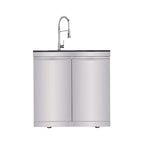 Blaze 108-Inch 6-Burner 85K BTU Deluxe Stainless Steel Liquid Propane Outdoor Kitchen Grill Island With Wine Cooler, Rotisserie, Cabinets, And Granite Countertops