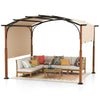 10 x 12 FT Outdoor Retractable Pergola with Retractable Canopy for Patio