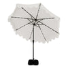 10 FT Outdoor Patio Umbrella with Solar LED Lights and Weighted Base