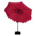 10 FT Outdoor Patio Umbrella with Solar LED Lights and Weighted Base
