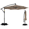 10 FT Solar LED Offset Cantilever Patio Umbrella with lights