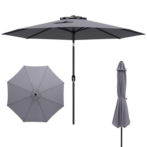 10 Feet Outdoor Patio Umbrella with Tilt Adjustment and Crank - available in 7 colors