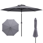 10 Feet Outdoor Patio Umbrella with Tilt Adjustment and Crank - available in 7 colors