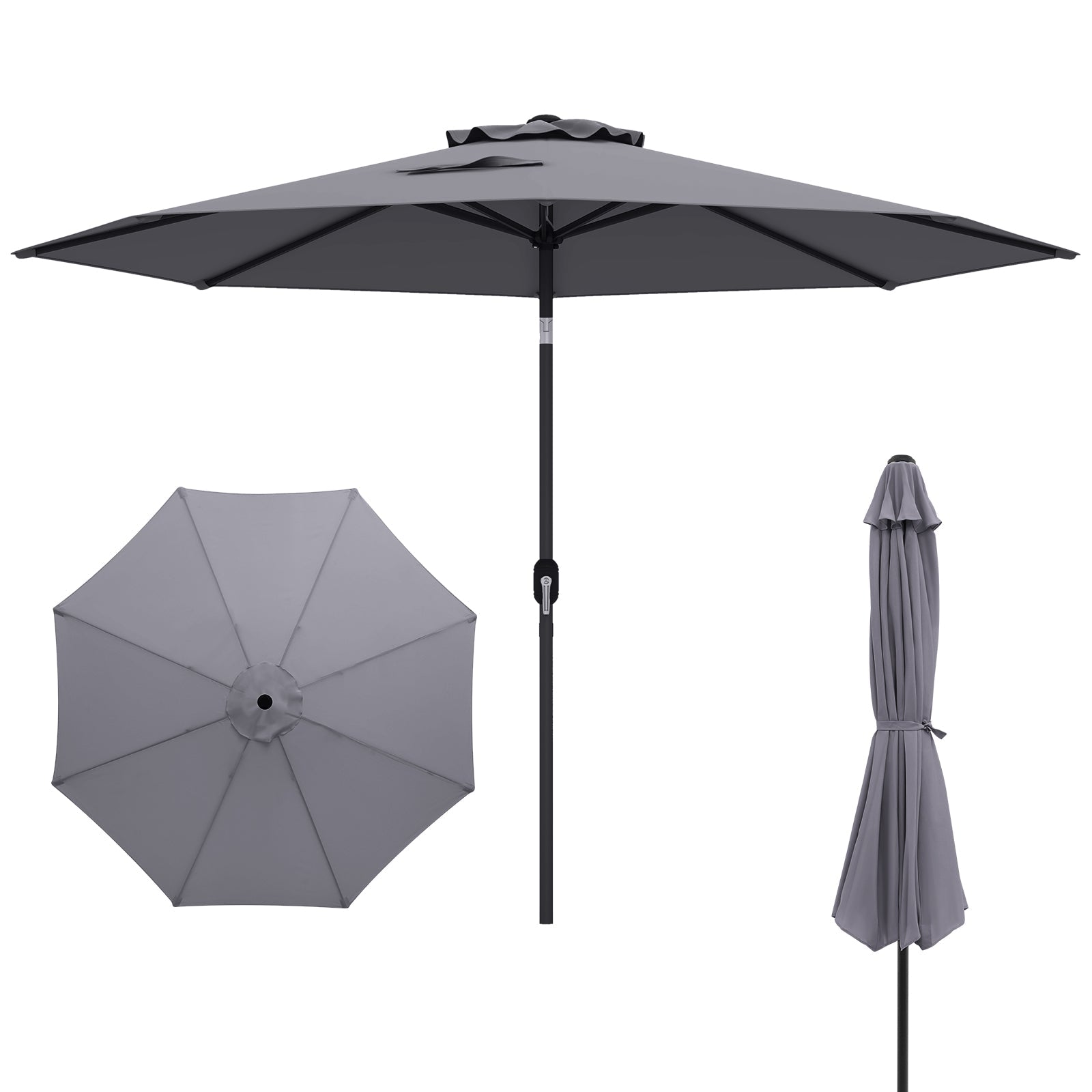 10 Feet Outdoor Patio Umbrella with Tilt Adjustment and Crank - available in 7 colors