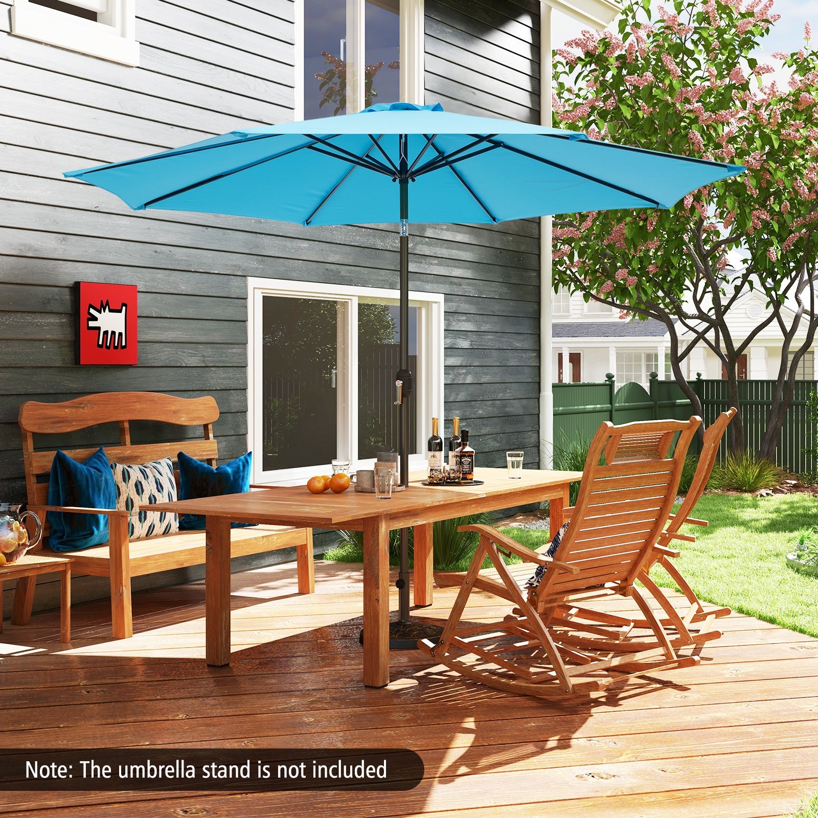 10 Feet Outdoor Patio Umbrella with Tilt Adjustment and Crank - available in 7 colors