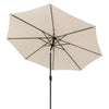 10 Feet Outdoor Patio Umbrella with Tilt Adjustment and Crank - available in 7 colors