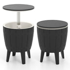 10 Gallon Cooler Bar Table Outdoor Coffee Table Ice Bucket with Telescopic Tabletop for cold drinks