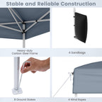 10 X 10 FT Pop up Canopy Tent Outdoor Patio Commercial Sunshade Shelter with 4 Sidewalls