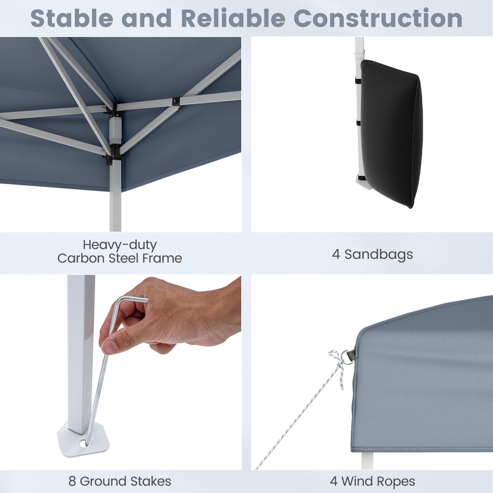 10 X 10 FT Pop up Canopy Tent Outdoor Patio Commercial Sunshade Shelter with 4 Sidewalls