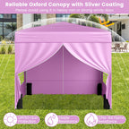 10 X 10 FT Pop up Canopy Tent Outdoor Patio Commercial Sunshade Shelter with 4 Sidewalls