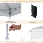 10 X 10 FT Pop up Canopy Tent Outdoor Patio Commercial Sunshade Shelter with 4 Sidewalls