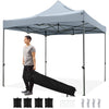 10 x 10 FT Outdoor Pop up Canopy Tent - Easy Setup Gazebo Shelter with Wheeled Bag