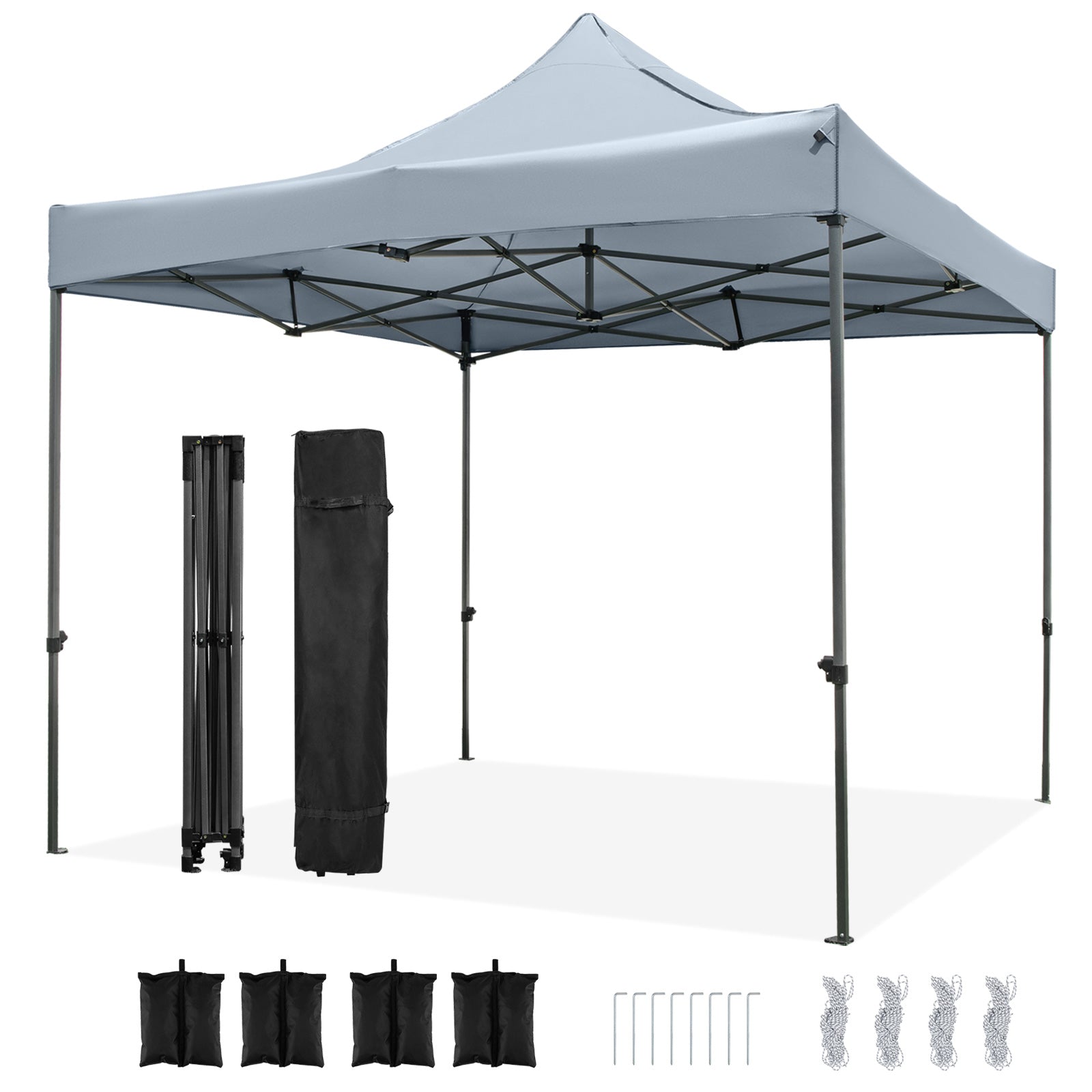 10 x 10 FT Outdoor Pop up Canopy Tent - Easy Setup Gazebo Shelter with Wheeled Bag