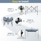 10 x 10 FT Outdoor Pop up Canopy Tent - Easy Setup Gazebo Shelter with Wheeled Bag