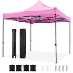 10 x 10 FT Outdoor Pop up Canopy Tent - Easy Setup Gazebo Shelter with Wheeled Bag