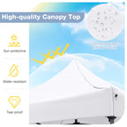 10 x 10 FT Outdoor Pop up Canopy Tent - Easy Setup Gazebo Shelter with Wheeled Bag