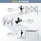 10 x 10 FT Outdoor Pop up Canopy Tent - Easy Setup Gazebo Shelter with Wheeled Bag
