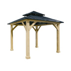 10 X 10 FT Premium Outdoor Patio Hardtop Gazebo W/ Double Steel Roof