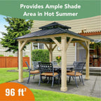 10 X 10 FT Premium Outdoor Patio Hardtop Gazebo W/ Double Steel Roof