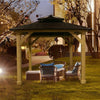 10 X 10 FT Premium Outdoor Patio Hardtop Gazebo W/ Double Steel Roof