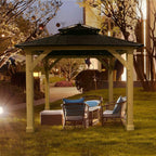 10 X 10 FT Premium Outdoor Patio Hardtop Gazebo W/ Double Steel Roof