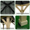 10 X 10 FT Premium Outdoor Patio Hardtop Gazebo W/ Double Steel Roof