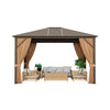 10 X 12 FT  Premium Outdoor Hardtop Patio Gazebo W/ Galvanized Steel Top & Aluminum Frame