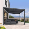 10 X 14 FT Modern Louvered Aluminum Pergola With Sloped Roof