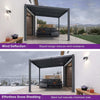 10 X 14 FT Modern Louvered Aluminum Pergola With Sloped Roof