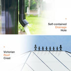 10 X 14 FT Premium Outdoor Polycarbonate Greenhouse With Aluminum Frame And Double Swing Doors