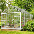 10 X 16 FT Extra Large Heavy-Duty Backyard Polycarbonate Aluminum Greenhouse With Sliding Doors And Vents