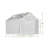 10 X 16 FT Extra Large Heavy-Duty Backyard Polycarbonate Aluminum Greenhouse With Sliding Doors And Vents