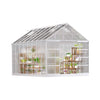 10 X 16 FT Extra Large Heavy-Duty Backyard Polycarbonate Aluminum Greenhouse With Sliding Doors And Vents