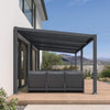 10 X 20 FT  Modern Louvered Aluminum Pergola With Sloped Roof