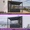 10 X 20 FT  Modern Louvered Aluminum Pergola With Sloped Roof