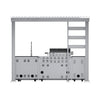 Imperial 110-Inch 4-Burner 72K BTU Deluxe Stainless Steel Outdoor Kitchen Grill Island With Wine Cooler, Rotisserie, Cabinets, And Granite Countertops