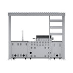 Imperial 110-Inch 4-Burner 72K BTU Deluxe Stainless Steel Outdoor Kitchen Grill Island With Wine Cooler, Rotisserie, Cabinets, And Granite Countertops