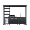 Imperial 110-Inch 4-Burner 72K BTU Deluxe Stainless Steel Outdoor Kitchen Grill Island With Wine Cooler, Rotisserie, Cabinets, And Granite Countertops