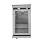 Imperial 110-Inch 4-Burner 72K BTU Deluxe Stainless Steel Outdoor Kitchen Grill Island With Wine Cooler, Rotisserie, Cabinets, And Granite Countertops