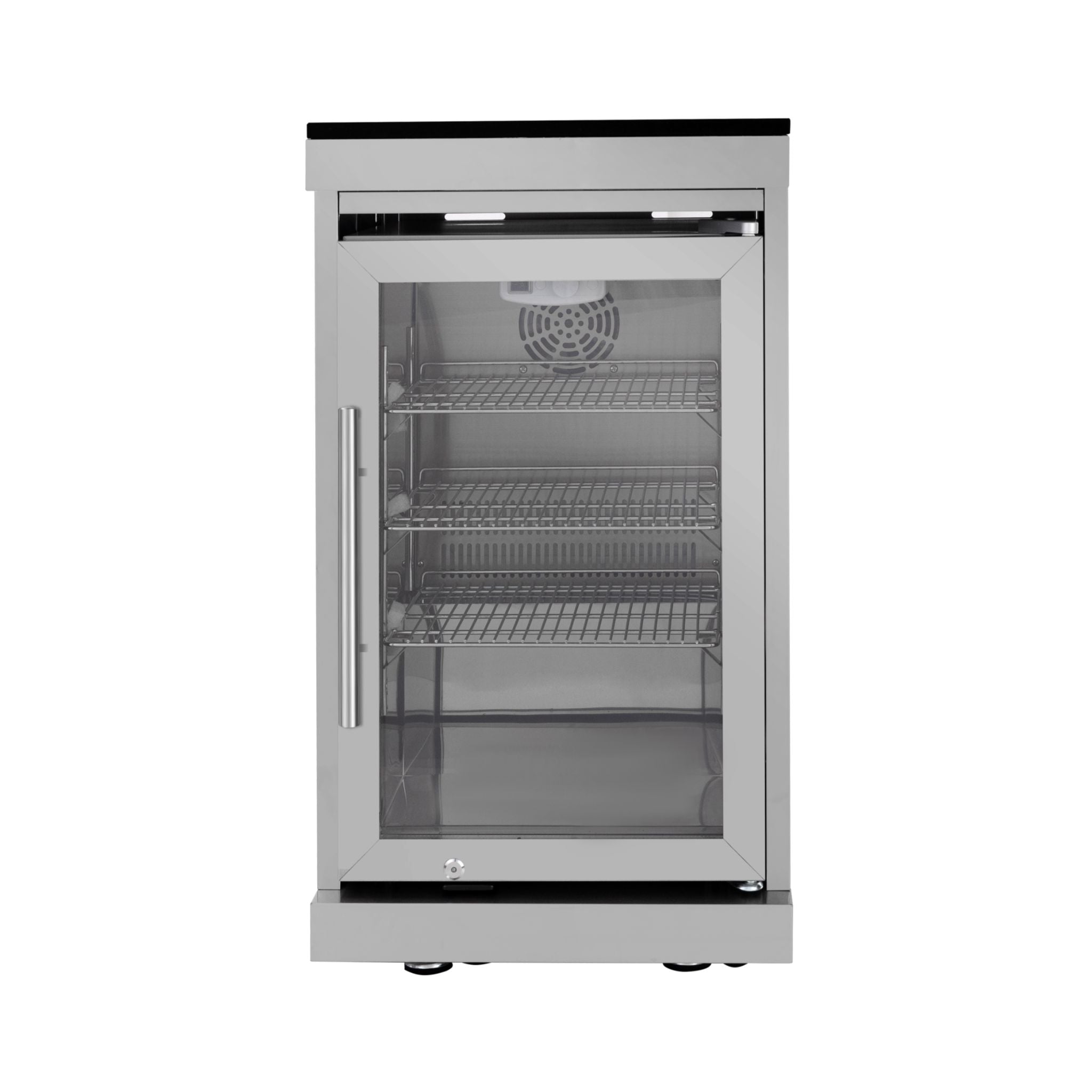 Imperial 110-Inch 4-Burner 72K BTU Deluxe Stainless Steel Outdoor Kitchen Grill Island With Wine Cooler, Rotisserie, Cabinets, And Granite Countertops