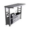 Imperial 110-Inch 4-Burner 72K BTU Deluxe Stainless Steel Outdoor Kitchen Grill Island With Wine Cooler, Rotisserie, Cabinets, And Granite Countertops