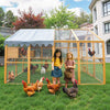 110-Inch Large Outdoor Pet Playpen - Chicken Coop With Waterproof Cover