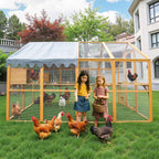110-Inch Large Outdoor Pet Playpen - Chicken Coop With Waterproof Cover