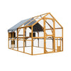 110-Inch Large Outdoor Pet Playpen - Chicken Coop With Waterproof Cover