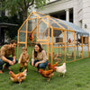110-Inch Large Outdoor Pet Playpen - Chicken Coop With Waterproof Cover