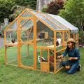 110-Inch Large Outdoor Pet Playpen - Chicken Coop With Waterproof Cover