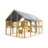 110-Inch Large Outdoor Pet Playpen - Chicken Coop With Waterproof Cover